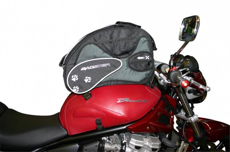 Cómo transportar perros en moto con bolsa sobredepósito
