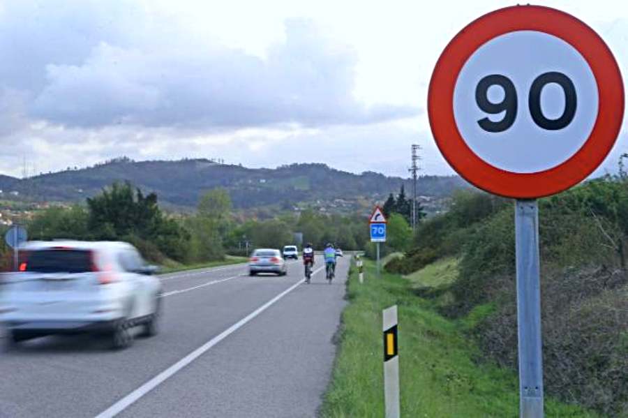 Velocidad máxima en carreteras secundarias